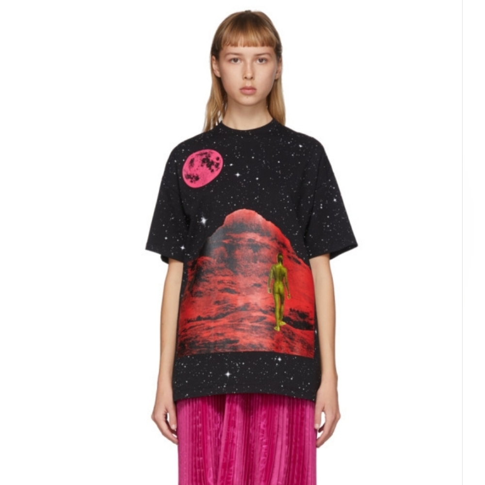 Christopher Kane Black Mountain Lady Star T-Shirt